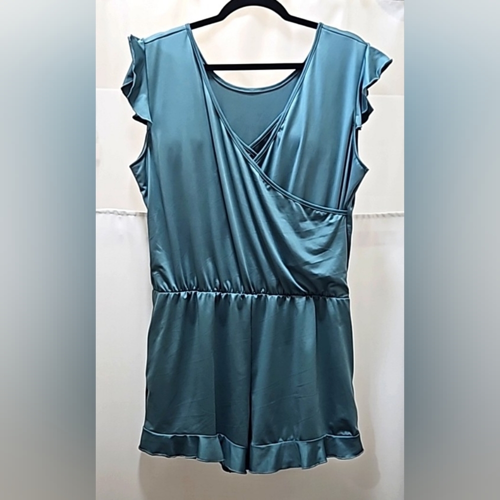 Women’s Teal Blue Swim Romper